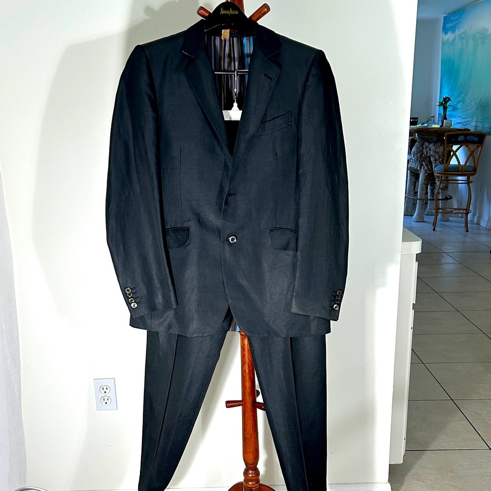 Non ETRO Black Silk Suit